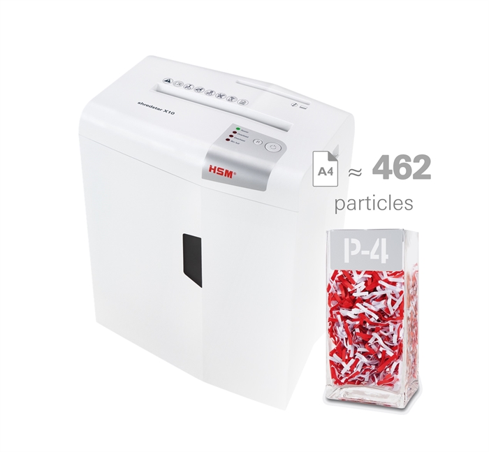 HSM Shredstar shredder X10 P4 4x30 confetti