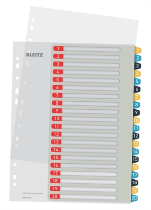 Leitz Register printable PP A4+ 1-20 Cosy colors