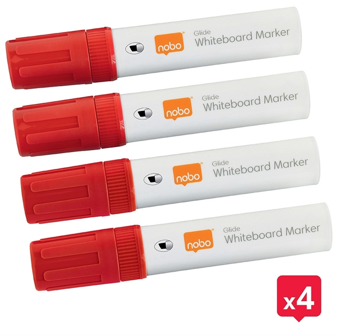 Nobo WB Marker Glide Jumbo kosi vrh 10 mm crveni (4)