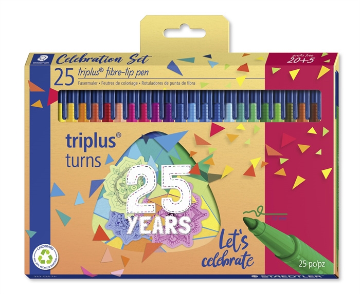 Staedtler Fiberpen Triplus Color 1.0 25-godišnji set (20+5)