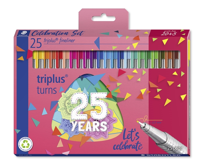 Staedtler Fineliner Triplus 0,3 mm set za 25. obljetnicu (20+5)