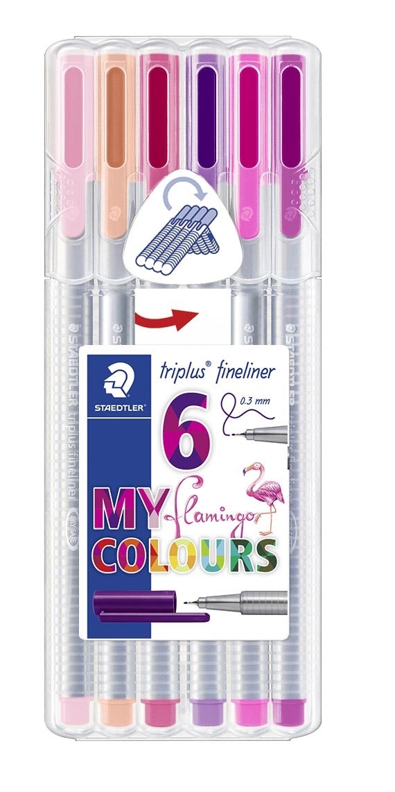 Staedtler Fineliner Triplus 0,3 mm Flamingo asortiman (6)