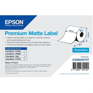 Epson Premium Matte Label - kontinuirana rola: 105 mm x 35 m