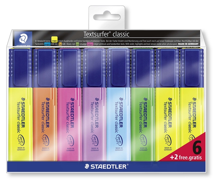 Staedtler Highlighter Textsurfer razne boje (6+2)