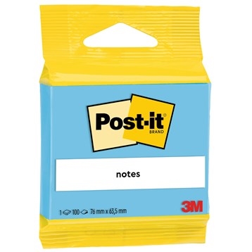 3M Post-it blue 63.5 x 76 mm, 100 sheets.