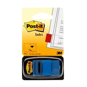 3M Post-it Index Tabs 25.4 x 43.2 mm, blue.