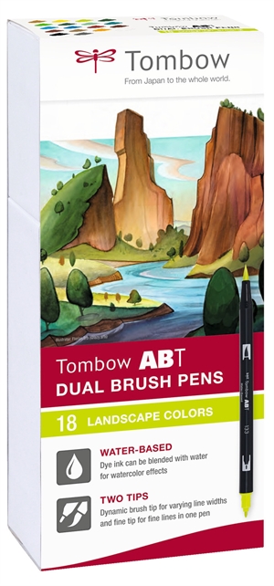 Tombow Marker ABT Dual Brush 18P-6 Landscape karton (18)