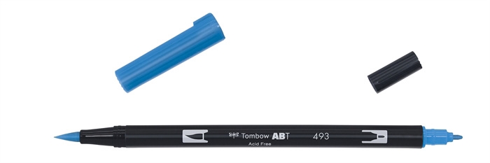 Tombow Marker ABT Dual Brush 493 reflex plavi.