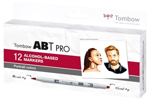 Tombow Alkoholni marker ABT PRO Dual Brush 12P-6 Portrait set (12)