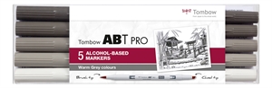 Tombow Marker alkohol ABT PRO Dual Brush 5P-3 Warm grey (5)