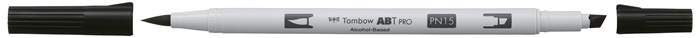 Tombow Marker alkohol ABT PRO Dual Brush N15 crni