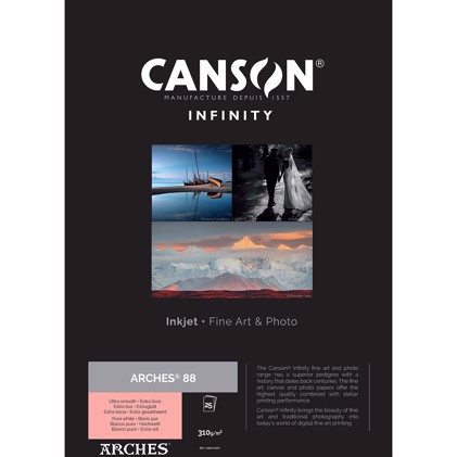 Canson Arches 88 Rag (Pure White) 310 - A3+, 25 listova