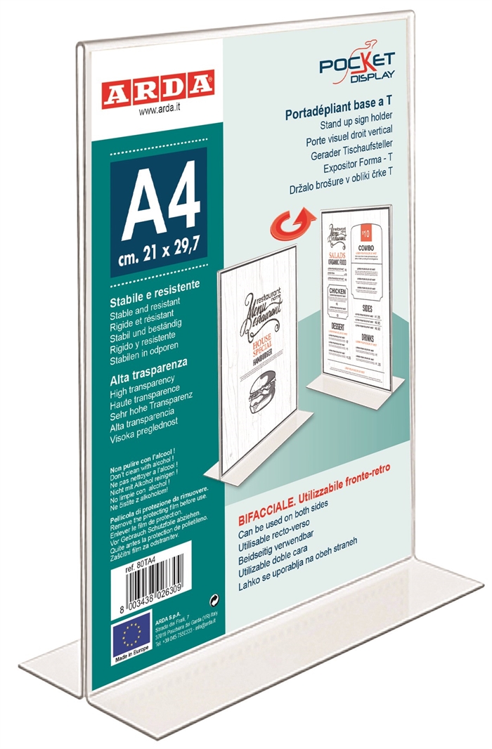 Arda Sign Holder A4 T-foot