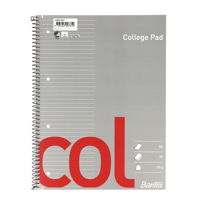 Bantex Col Colleague Pad A4 lined 4H 70 sheets 70g