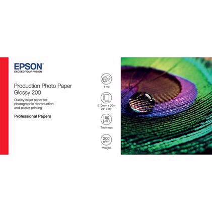 Epson Production Photo Paper Glossy 200g/m² - 24" x 30 metara