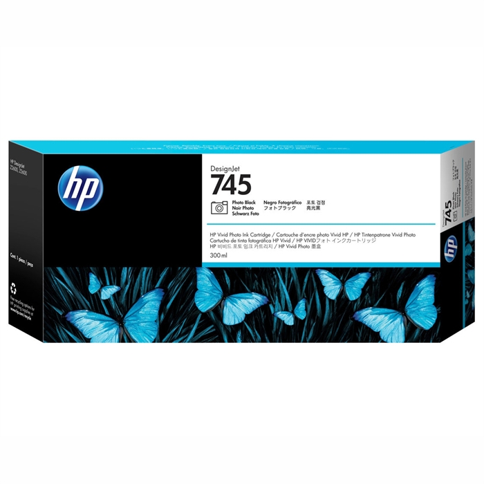 HP 745 photo black cartridge, 300 ml