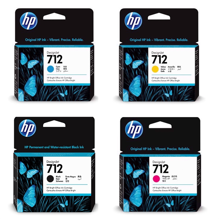 Potpuni set HP 712 tintnih uložaka za HP Designjet