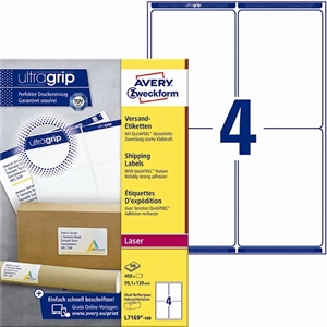 Avery L7169-100 Shipping Labels 99.1 x 139 mm QP+UG mm, 400 pcs.