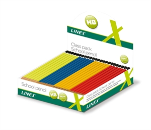 Linex School Pencil Hb Display 144 Pcs. Assorted.