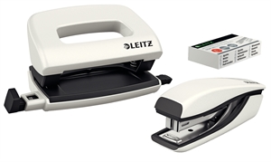 Leitz Stapler & Hole Punch Mini WOW white