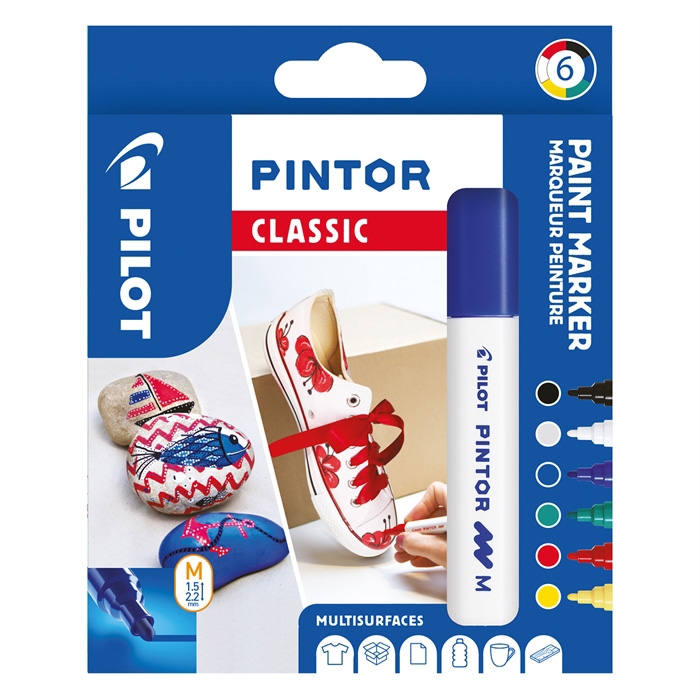 Pilot Marker Pintor Medium Classic 1.4, set od 6 komada