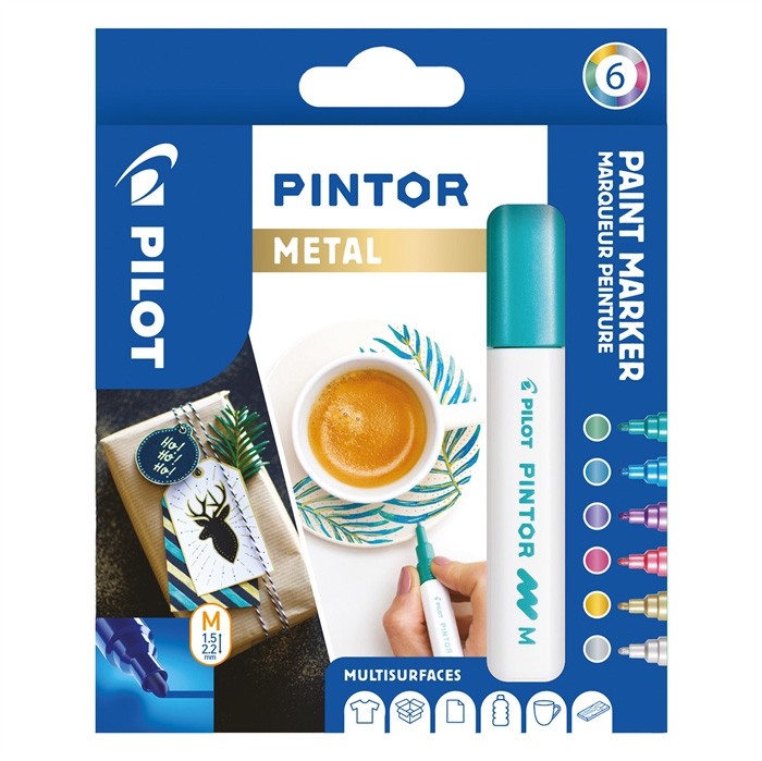 Pilot Marker Pintor Medium Metal Mix 1.4 pakiranje (6)