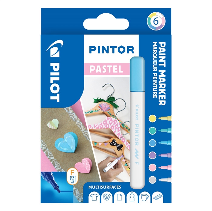 Pilot Marker Pintor Fine Pastel Mix 1.0 set (6)