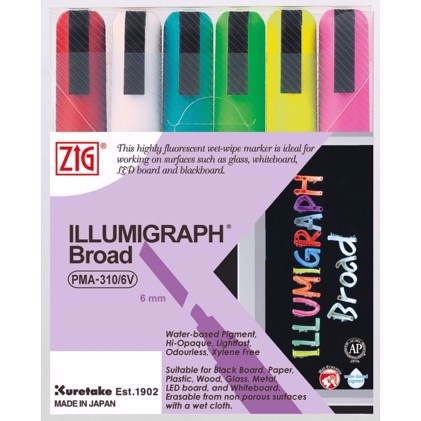 ZIG Illumigraph 6mm 6 - set