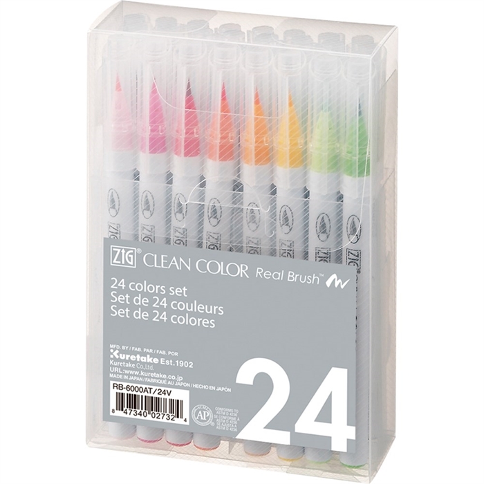 Set olovki ZIG Clean Colour s 24 kom.