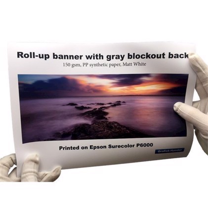 Roll-up banner s natpisom "Blocker"