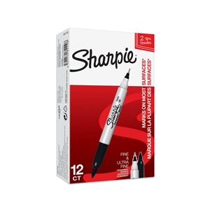 Sharpie Marker TwinTip EF/F crni