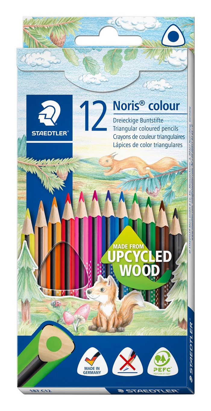 Staedtler olovka u boji Noris Upcycled Wood trokutasta (12)