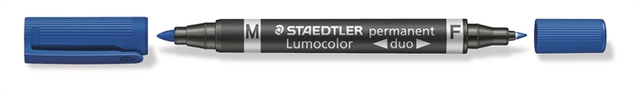 Staedtler marker Lumocolor Duo Perm 0,6-1,5 mm plavi