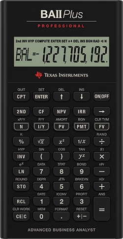 Texas Instruments BAII Plus Pro financijski kalkulator britanski priručnik