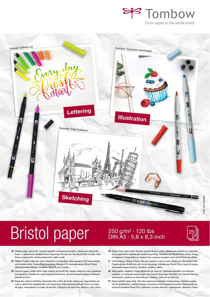 Tombow Sketchbook Bristol A5 250g 25 listova