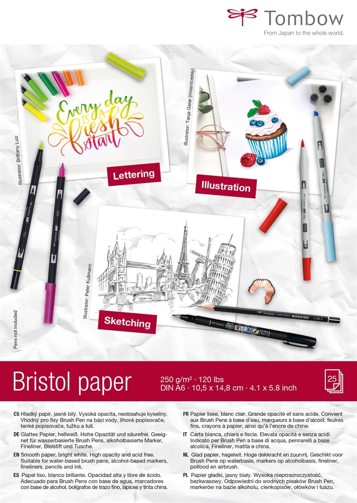 Tombow Blok za crtanje Bristol A6 250g 25 listova