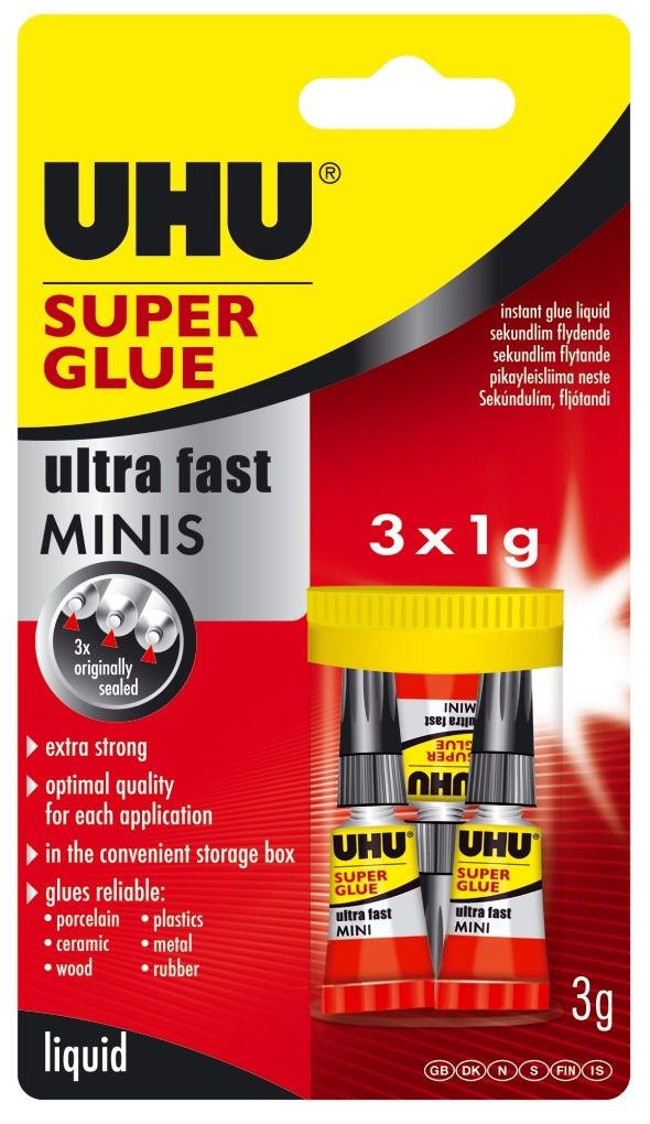 UHU Instant ljepilo super mini 3x1g