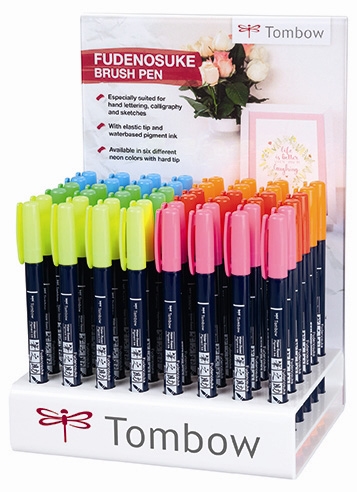 Tombow marker Fudenosuke tvrdi neonski zaslon (48)