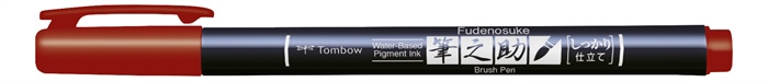 Tombow Marker Fudenosuke tvrdi crveni