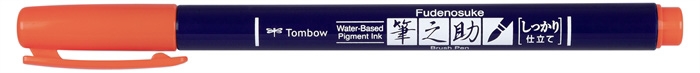 Tombow Marker Fudenosuke tvrdi neon crveni