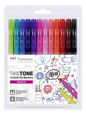 Tombow marker TwinTone svijetli 0,3/0,8 (12)