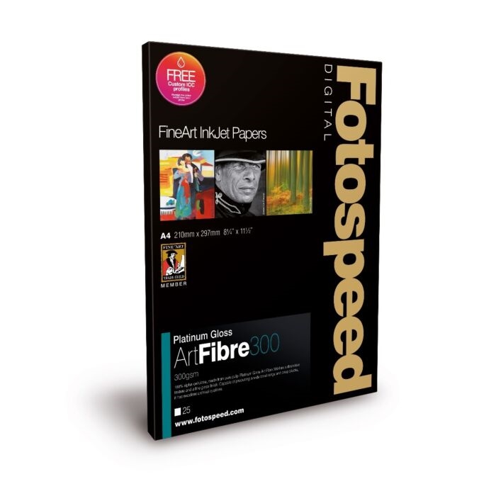 Fotospeed Platinum Gloss Art Fibre 300 g/m² - A3+, 25 listova